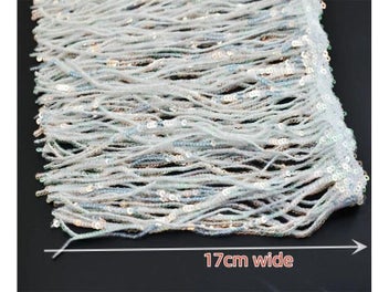 Listing 5 of 10 for 1 Yard Sequins Tassel Fringe For Sewing In Clothes Decorative Trimmings 17cm
