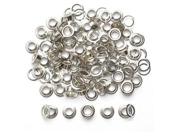 Listing 8 of 12 for 3-10mm 100Sets Metal Eyelet Grommet Round Rings For DIY Leather Craft Bags