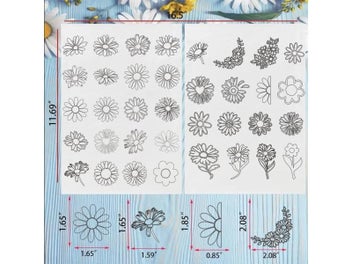 Listing 5 of 10 for Hand Embroidery Pattern Stick Transfer Patch Paper For Clothes Backing DIY