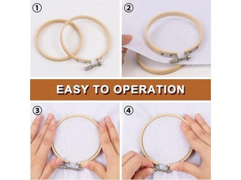 Listing 4 of 10 for 1pcs Embroidery Cross-Stitch Wooden Frame Hoop Circle