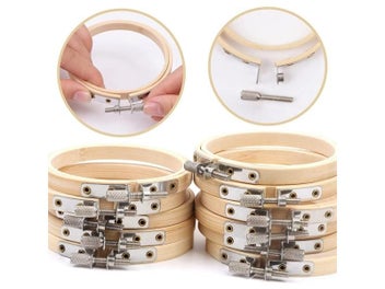 Listing 7 of 10 for 1pcs Embroidery Cross-Stitch Wooden Frame Hoop Circle