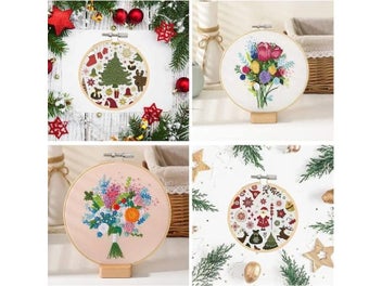 Listing 8 of 10 for 1pcs Embroidery Cross-Stitch Wooden Frame Hoop Circle