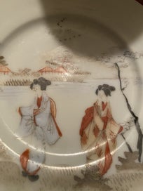 Listing 2 of 6 for Small Japanese plate/dish with Japanese scene