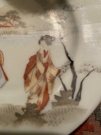 Listing 3 of 6 for Small Japanese plate/dish with Japanese scene