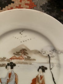 Listing 4 of 6 for Small Japanese plate/dish with Japanese scene