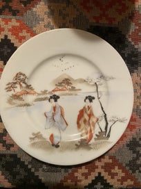 Listing 1 of 6 for Small Japanese plate/dish with Japanese scene