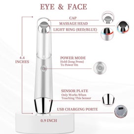 Listing 5 of 5 for Eye Face Massage Tool Eye Dark Circles Massager Eyes Care Tool White