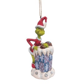 Listing 1 of 2 for Dr Seuss The Grinch by Jim Shore - Grinch In Chimney Hanging Ornament