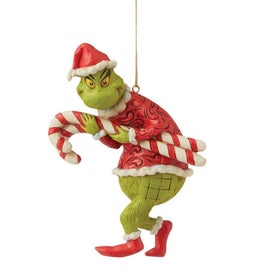 Listing 1 of 2 for Dr Seuss The Grinch by Jim Shore - Grinch Stealing Candy Canes Hanging Ornament