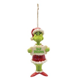 Listing 1 of 1 for Dr Seuss The Grinch by Jim Shore - Grinch Bah Humbug PVC Hanging Ornament