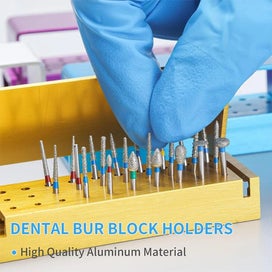 Listing 4 of 7 for 30 Holes Aluminium Dental Bur Holder Block Denspay Dental Bur Drill