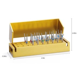 Listing 7 of 7 for 30 Holes Aluminium Dental Bur Holder Block Denspay Dental Bur Drill