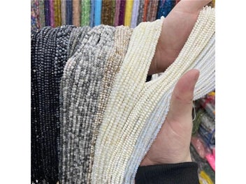 Listing 6 of 11 for 2 3 4 MM Black White Faceted Natural Gem Stone Minerals Beads Loose Small Seed