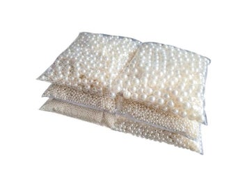 Listing 3 of 10 for 10-1000pcs/lot 3-20mm Straight Holes Acrylic Imitation Pearl Beige Bracelet