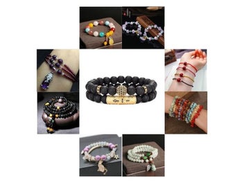 Listing 8 of 10 for Natural Stone Beads For Jewelry Making DIY Bracelet 4 6 8 10 12mm