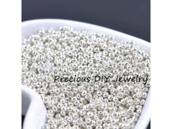 Listing 4 of 10 for 2mm 3mm 4mm Gold Silver Crystal Glass Spacer Beads Czech Seed Beads BLUV03X