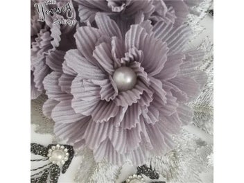 Listing 4 of 6 for New Arrive Embroidery 3D Flower ABS Pearl Lace Collar Rhinestone Neckline