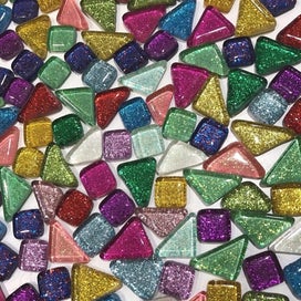 Listing 3 of 6 for 120g 70pcs Colorful Glitter Shiny Craft Material Glass Mosaic Tiles Bulk CHK29M