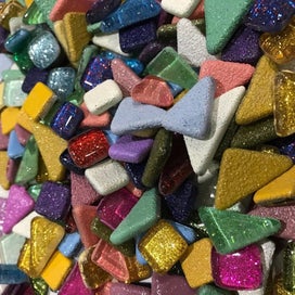 Listing 5 of 6 for 120g 70pcs Colorful Glitter Shiny Craft Material Glass Mosaic Tiles Bulk CHK29M