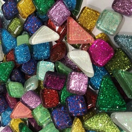 Listing 6 of 6 for 120g 70pcs Colorful Glitter Shiny Craft Material Glass Mosaic Tiles Bulk CHK29M