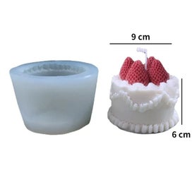 Listing 2 of 4 for Simulation Cake Silicone Candle Mold Heart Shaped Aromatherapy Candle Mak CHK29M