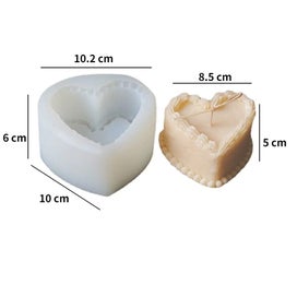 Listing 3 of 4 for Simulation Cake Silicone Candle Mold Heart Shaped Aromatherapy Candle Mak CHK29M