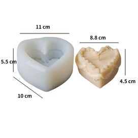 Listing 4 of 4 for Simulation Cake Silicone Candle Mold Heart Shaped Aromatherapy Candle Mak CHK29M