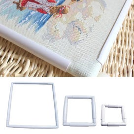 Listing 1 of 1 for Embroidery Hoop Rings Cross Stitch Frame Square Handmade Sewing Tool for CHK29M