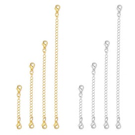 Listing 3 of 3 for Plated Brass Extension Chain with Lobster Clasp for DIY Jewelry Making Br CHK29M
