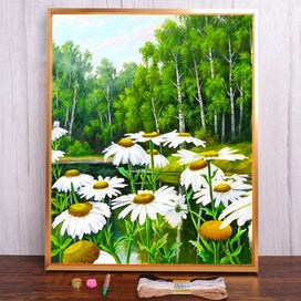 Listing 3 of 5 for Flowers Rose Tuilp Poppy Pre-Printed Cross Stitch Full Kit Embroidery Sew CHK29M