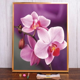 Listing 4 of 5 for Flowers Rose Tuilp Poppy Pre-Printed Cross Stitch Full Kit Embroidery Sew CHK29M