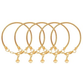 Listing 2 of 3 for 5pcs Gold Silver Bracelet Simple Delicate Snake Chain Bracelet for Women CHK29M
