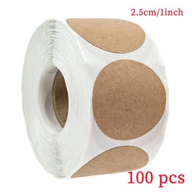 Listing 2 of 5 for Kraft Paper Stickers Round Blank Labels For Handmade Gift Tag Paper DIY E CHK29M
