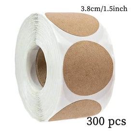 Listing 5 of 5 for Kraft Paper Stickers Round Blank Labels For Handmade Gift Tag Paper DIY E CHK29M