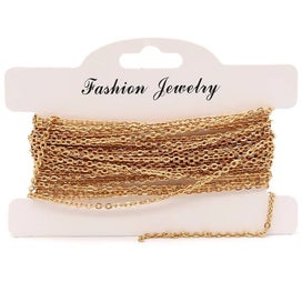 Listing 1 of 2 for 1M Stainless Steel Cable Chains Necklace Cord Gold Chain Silver Chains fo CHK29M