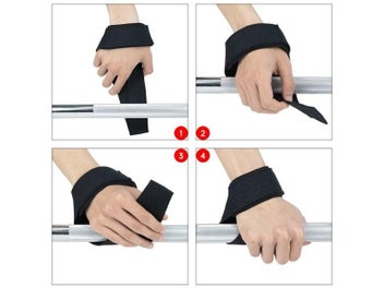 Listing 5 of 10 for MKAS 1 Pair Gym Lifting Straps Fitness Gloves Anti-slip Hand Wraps Wrist Straps