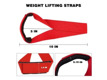 Listing 6 of 10 for MKAS 1 Pair Gym Lifting Straps Fitness Gloves Anti-slip Hand Wraps Wrist Straps