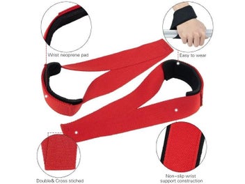 Listing 7 of 10 for MKAS 1 Pair Gym Lifting Straps Fitness Gloves Anti-slip Hand Wraps Wrist Straps