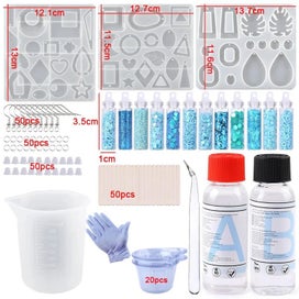 Listing 5 of 6 for All in One Silicone Molds Starter Kit with 1:1 Clear Epoxy Resin for Offi CHK29M