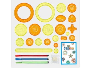 Listing 4 of 9 for 22pcs Spirograph Drawing Toy Set Interlocking Gears Wheels Painting Drawing