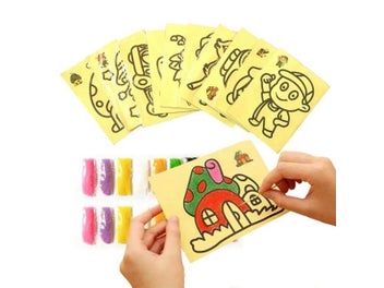 Listing 5 of 10 for 20Pcs/10Pcs Magic Scratch Art Doodle Pad Sand Painting Cards Early Educational