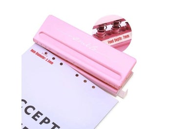 Listing 3 of 10 for Adjustable 6-Hole Desktop Puncher With 6 Sheet Capacity For A4 A5 A6 B7 Dairy