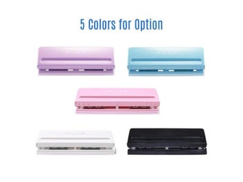 Listing 8 of 10 for Adjustable 6-Hole Desktop Puncher With 6 Sheet Capacity For A4 A5 A6 B7 Dairy