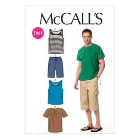 Listing 1 of 2 for McCalls Pattern 6973 Men's Tank Tops T-Shirts and Shorts SML-MED-LRG