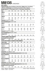 Listing 2 of 4 for McCalls Pattern 8135 Men's Coats 46-48-50-52
