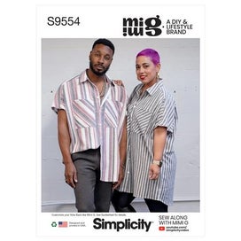 Listing 1 of 2 for Simplicity Pattern 9554 Unisex Shirt in Two Lengths A (XS-S-M-L-XL-XXL)
