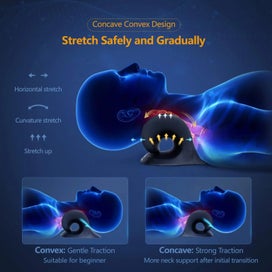 Listing 4 of 6 for NEW C Shape Neck Stretcher Cervical Traction Device Chiropractic Pillow