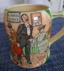 Listing 6 of 9 for Crown Ducal Ware Vintage Beer Tankard - Set of 6 - Rare to find set