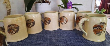 Listing 2 of 9 for Crown Ducal Ware Vintage Beer Tankard - Set of 6 - Rare to find set