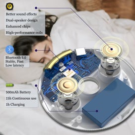 Listing 4 of 7 for Bone Conduction White Noise Machine Under Pillow Speaker Sleeping Aid White